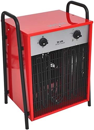 WDH WDH-IFH20 Elektroheizkörper, 20 kW, verstellbar, Rot/Schwarz