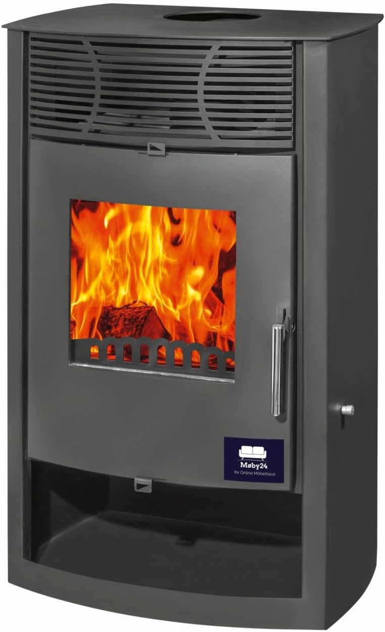 Moeby24 Kaminofen, 7,78 KW, 130 mm, Anthrazit