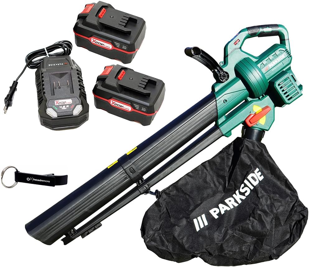 HEADNMORE Bundle Laubbläser, 40 V, verstellbar, Grün/Schwarz/Rot