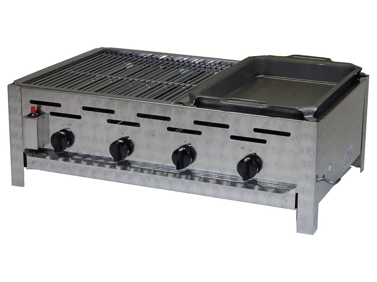 PAG Gasgrills, aus Edelstahl und Stahl, Silber/Schwarz