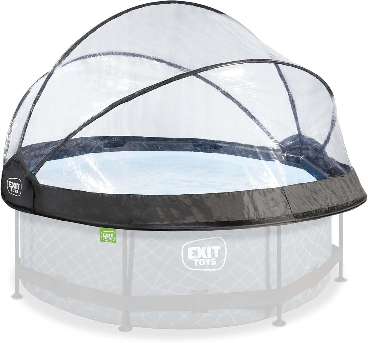 EXIT TOYS Aufstellpool, 240–255 cm, 244 cm, klappbar, Transparent/Schwarz