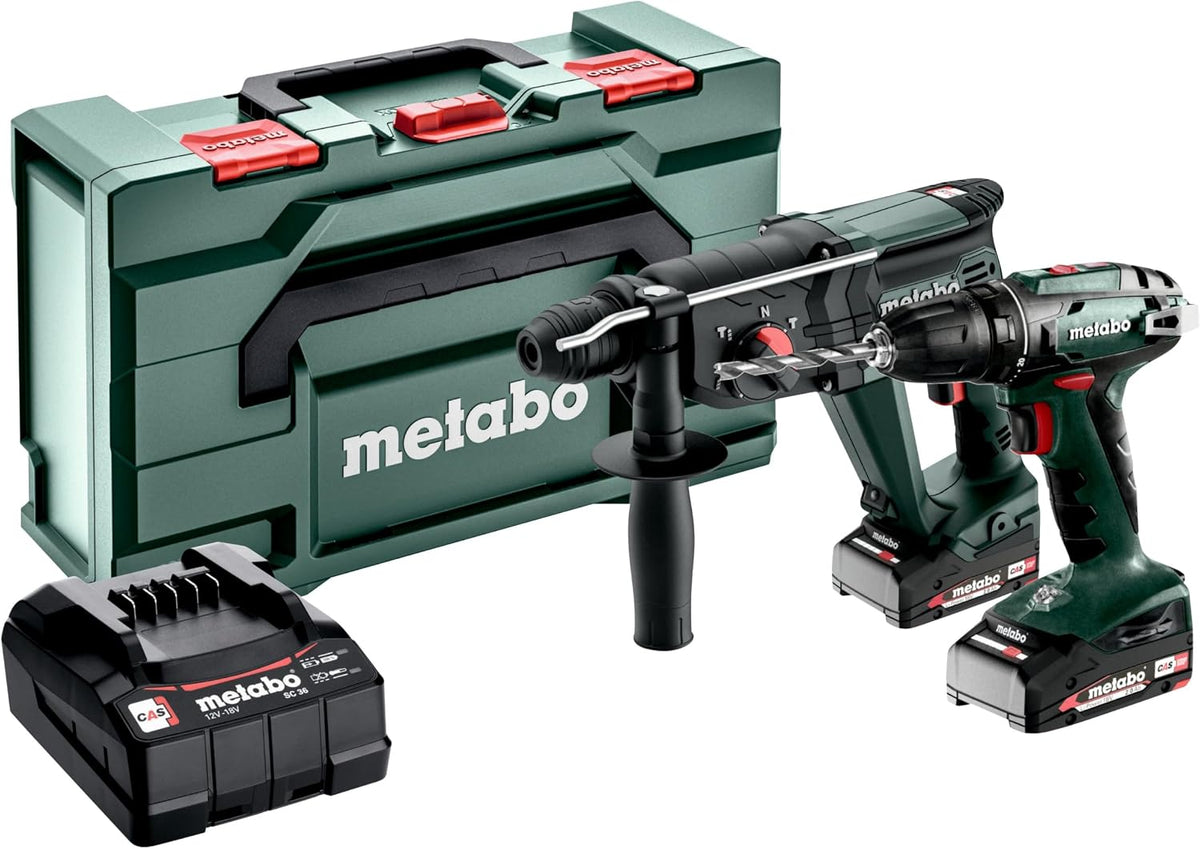 metabo Akku-Bohrschrauber, 3.2–18 V, 165 L, 2.0 Ah, Grün/Schwarz