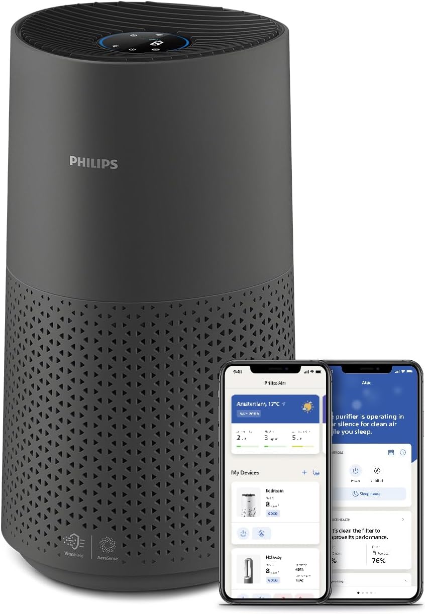 Philips AC1715/11 Luftreiniger, 78 m, Grau/Schwarz