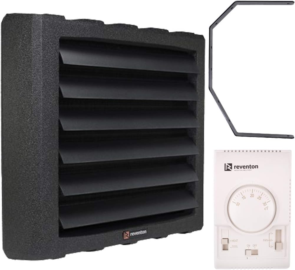 Reventon HC20-3S Elektroheizkörper, 21 kW, 11,5 Kg Lautstärke: 47-55 db, Schwarz/Weiß