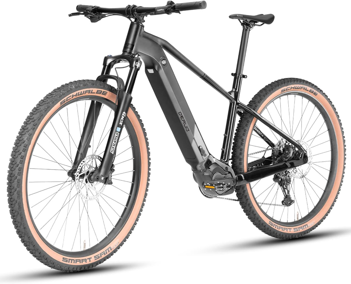 DERUIZ Dolomit E E-Bike, 250 W, 48 V, 720 Wh, Schwarz/Braun