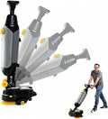 QFGain In-1-Funktion Nass- und Trockensauger, 18 Zoll, 360 U/Min, 46 cm, wasserdicht, Schwarz/Grau/Gelb