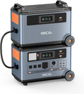 ECOGREAT Stromerzeuger, 6000 W, 3600 Wh, Schwarz/Grau/Orange