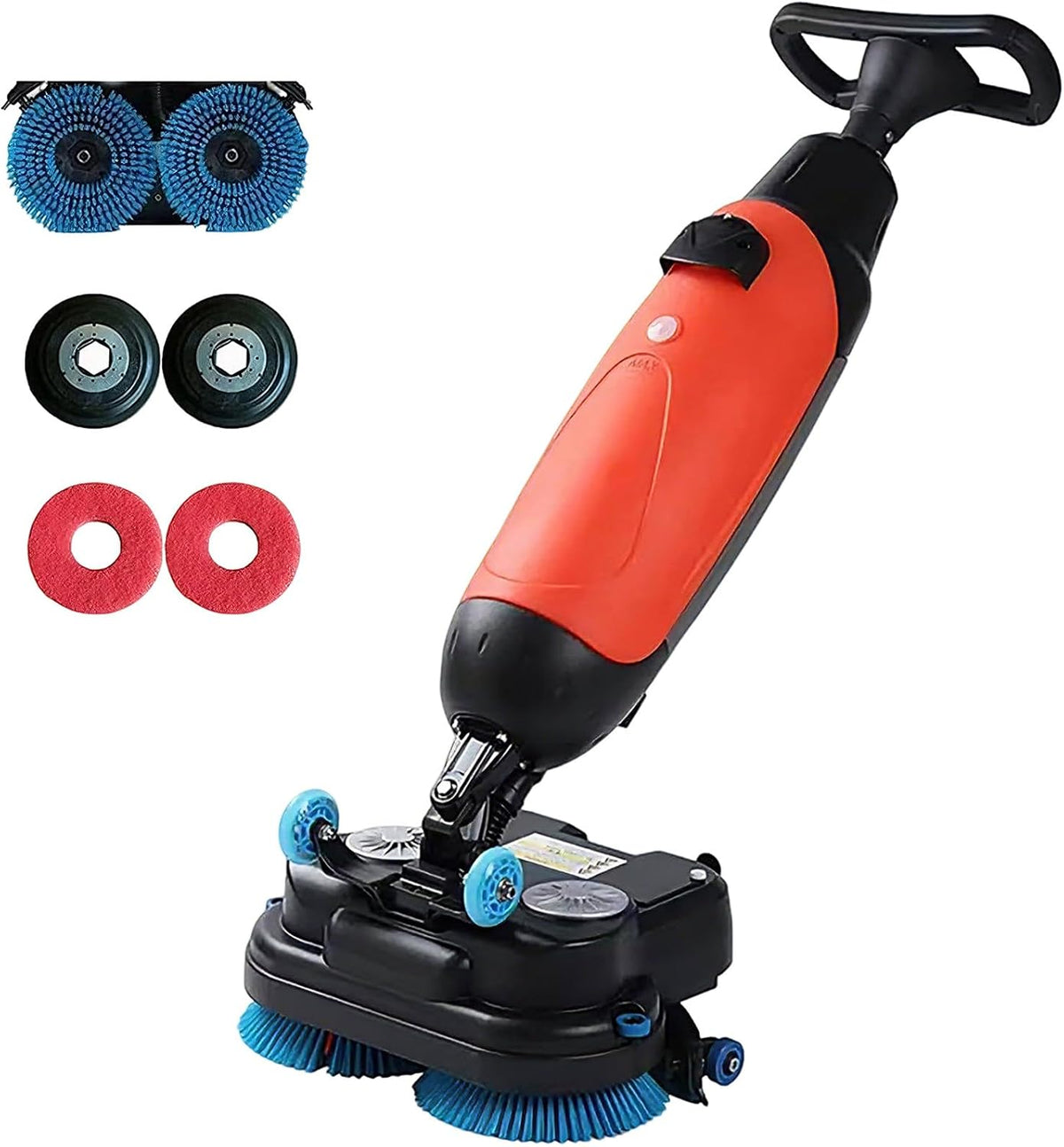KPOUYYDS Saugroboter, 36 V, 43 cm, kabellos, Rot/Blau/Schwarz