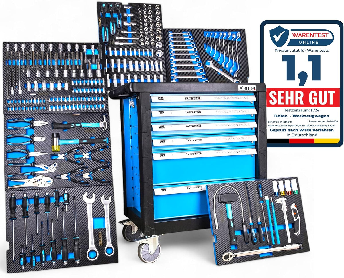 DeTec. Werkzeugschränke, für die Werkstatt, Blau/Schwarz