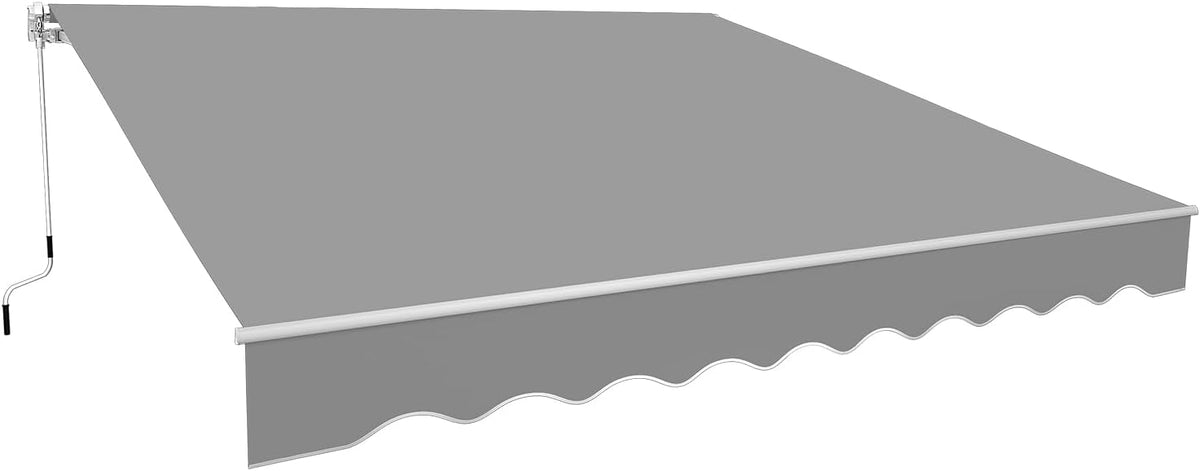 LZQ Aluminium Markise 3 Markisen, 3,6 × 3 m, wasserdicht, aus Aluminium, für den Balkon, Hellgrau