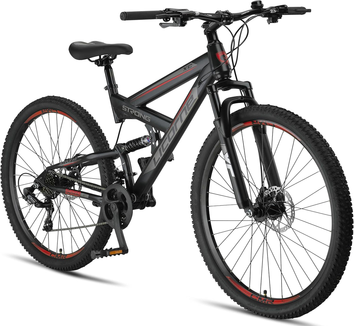 Licorne Bike E-Bike, 29 Zoll, Schwarz/Rot
