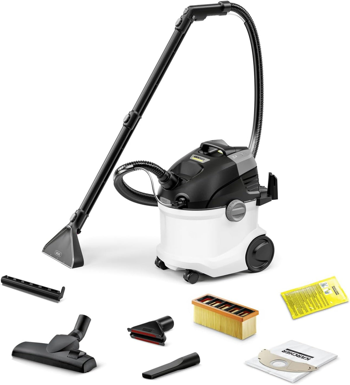 Karcher in-1-Sprühsaugschlauch Waschsauger, 4 l, Schwarz/Weiß