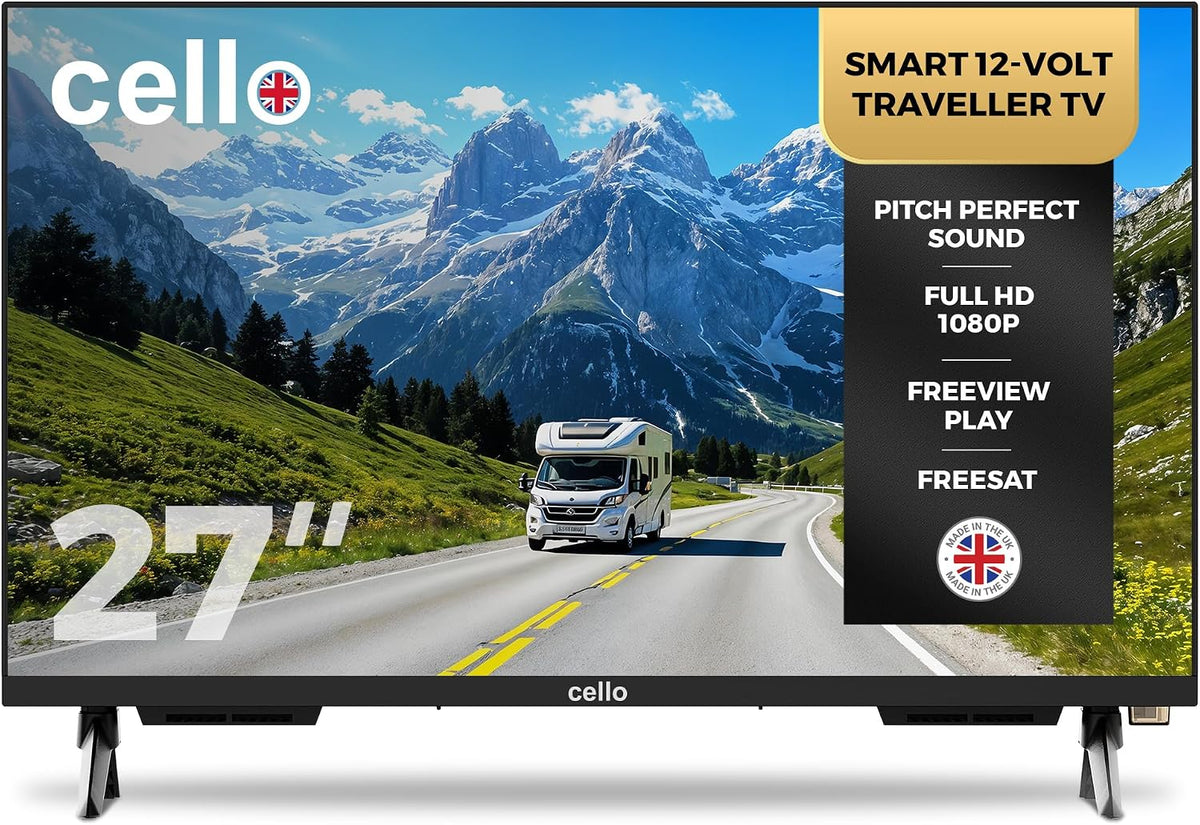 Smart-TV C2725WS, 12 V, 230 V, 27 Zoll, Schwarz, mit USB, Cello
