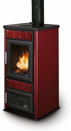 PALAZZETTI KING S 8.7 kW Kaminofen, Rot/Schwarz