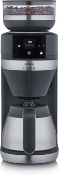 SEVERIN in-1 Kaffeemaschine, mit LED, Schwarz-Matt/Edelstahl, aus Edelstahl und Stahl