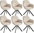 Goeurvant Esszimmerstühle, für das Büro und die Küche, aus Metall, Beige/Schwarz