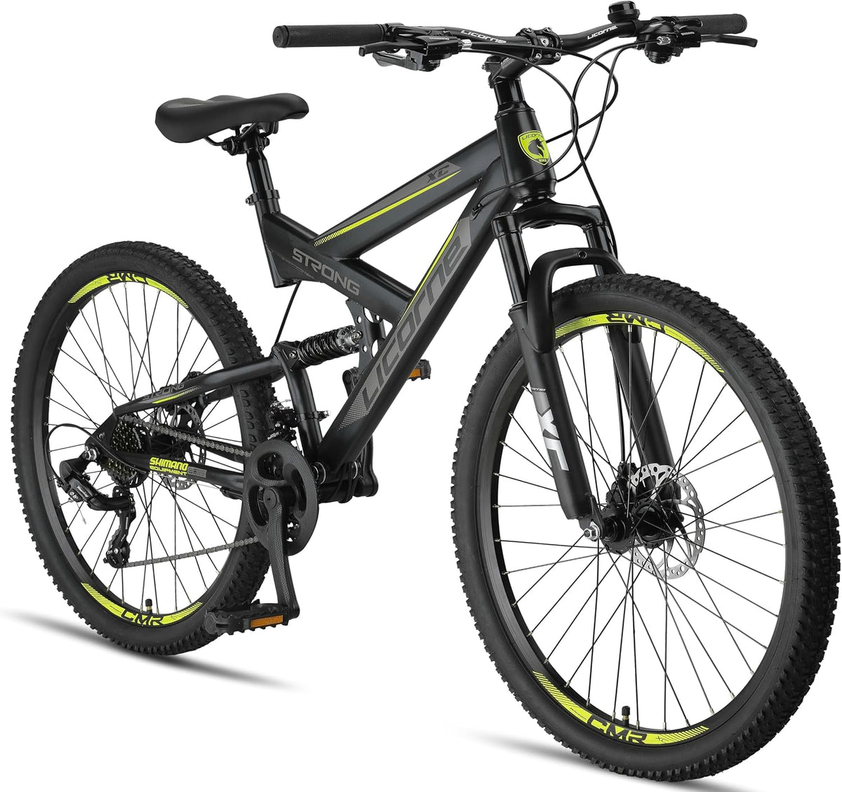 Licorne Bike E-Bike, 29 Zoll, Schwarz/Gelb