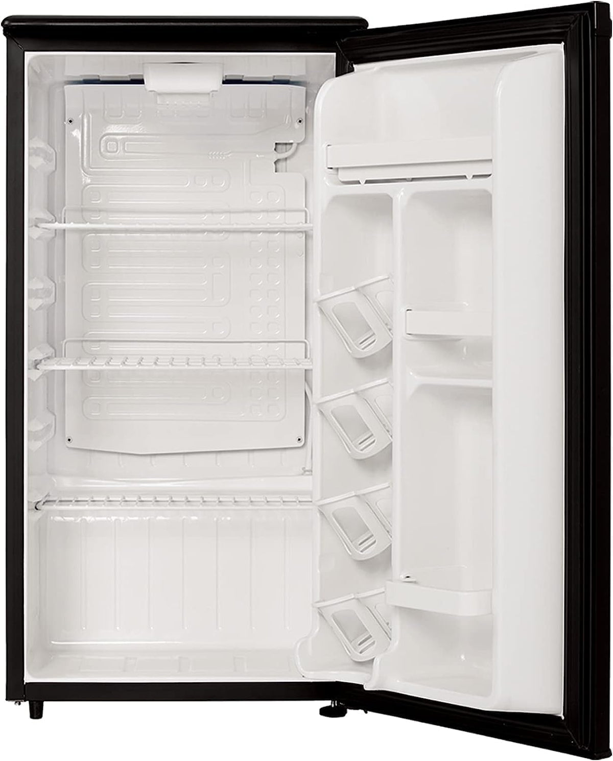 Mini-Kühlschrank, verstellbar, aus Glas, für das Schlafzimmer und das Büro, Schwarz/Weiß, roomwell