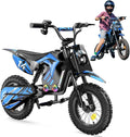 E-Bike A14, 22 km/h, 14 Zoll, mit LED, Blau/Schwarz, flowgoer