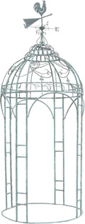 Gartenpavillon, 360 cm, aus Metall, für den Garten, Blau, PALAZZO INT