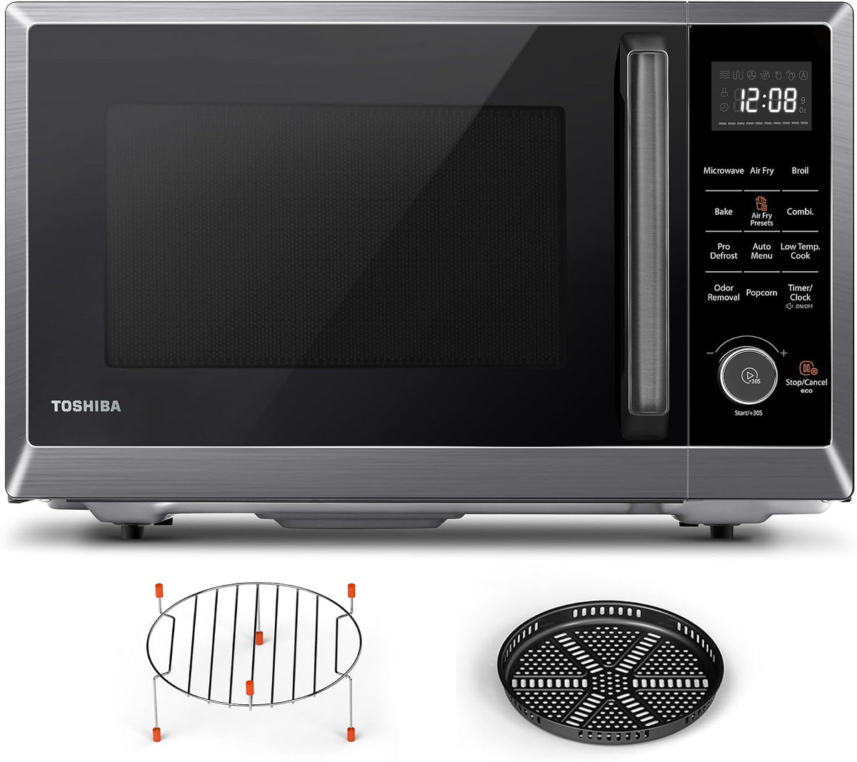 TOSHIBA in-1 Backofen, mit Timer, Schwarz/Edelstahl