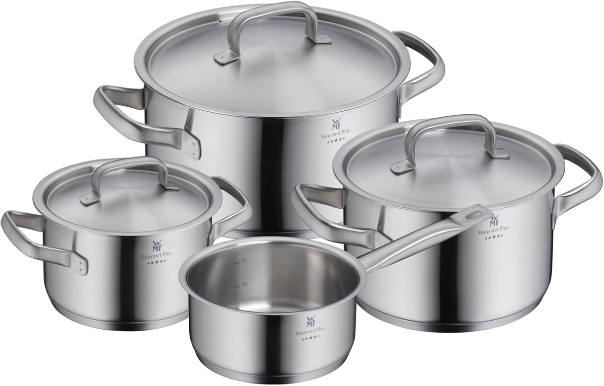 WMF Gourmet Plus Topfsets, aus Edelstahl und Stahl, Silber