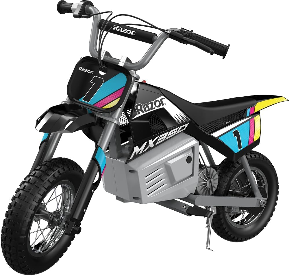 Razor MX350 Kickscooter, klappbar, verstellbar, Schwarz/Blau/Gelb/Rosa
