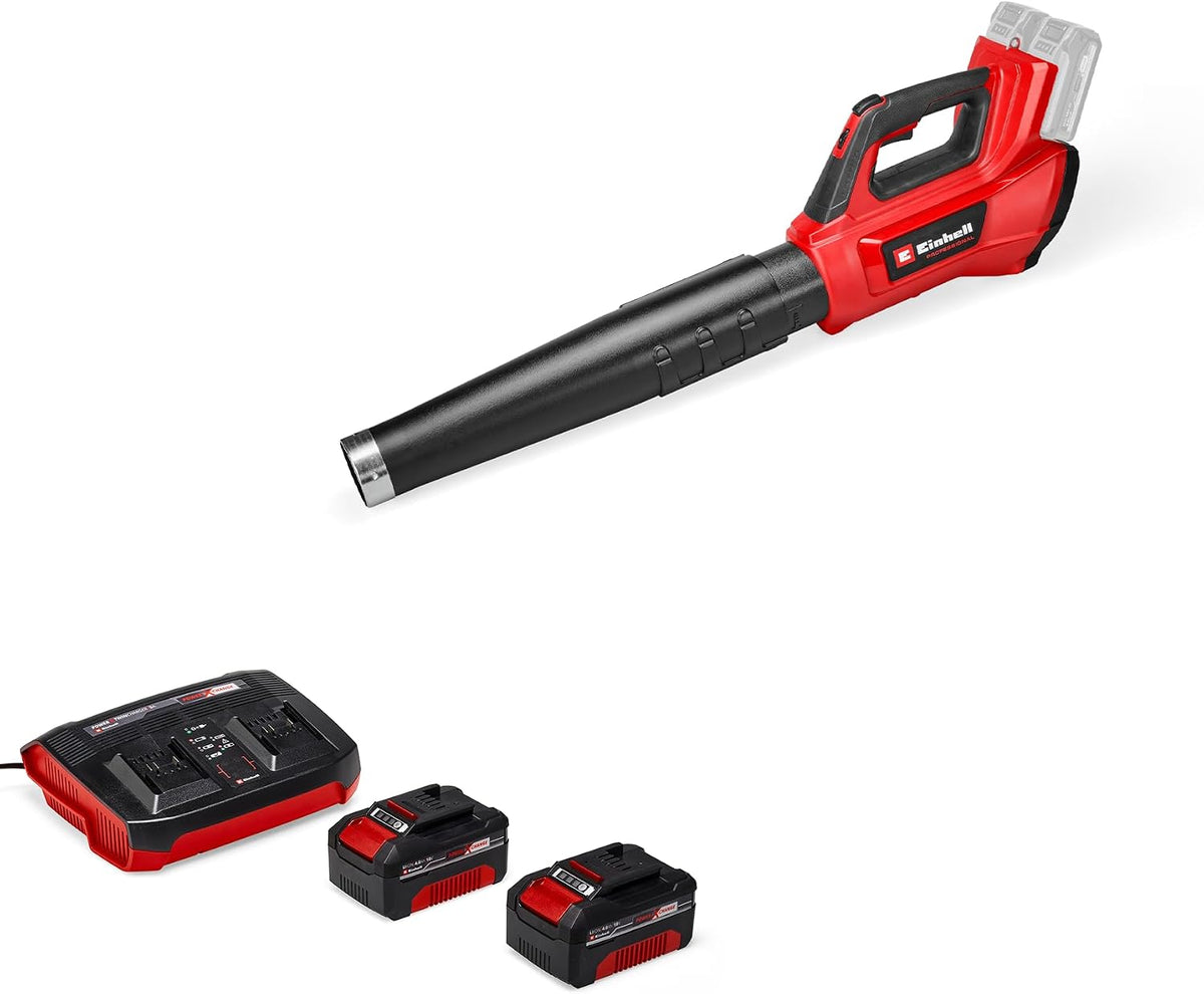 Einhell Professional Akku Laubbläser, 36 V, 4,0 Ah, 230 km/h, verstellbar, bürstenlos, Rot/Schwarz