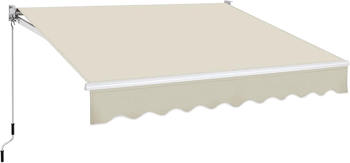 Markisen, 200 × 150 Cm, wasserabweisend, verstellbar, für die Terrasse und den Balkon, aus Polyester, Beige, ZPYXBH